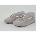 thumbnail image 5 of Pearl Suede and Napa White Moc Toe Pre-walker Shoes-Baby Boy Shoes, 5 of 16
