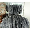thumbnail image 4 of Plutus Cuddle Charcoal Fringe Handmade Throw/Blanket-Color:Gray/Charcoal,Size:70"W x 90"L, 4 of 4