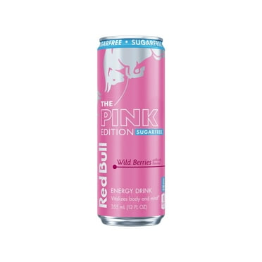 Red Bull Pink Edition Sugarfree Energy Drink, Wild Berries, 12 fl. oz. Can,  114mg Caffeine