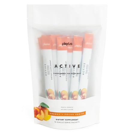 Plexus Active Drink Mix, Peach Mango Flavor, Energy Supplement Powder