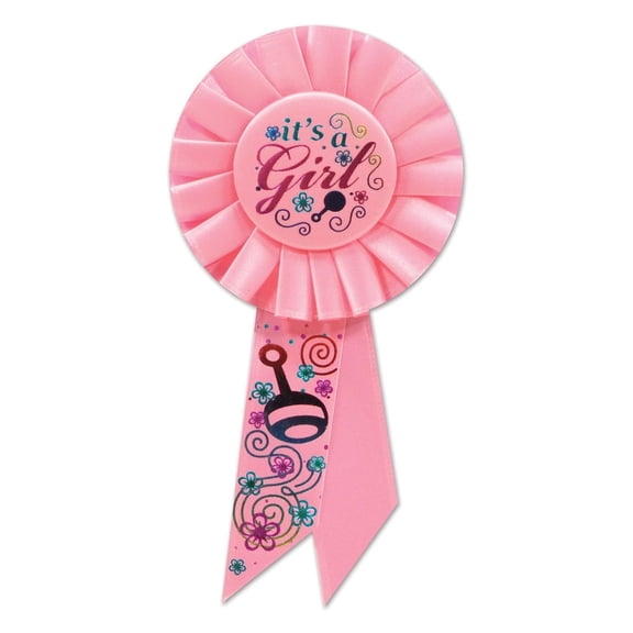 Beistle It's A Girl Rosette (Case of 6)