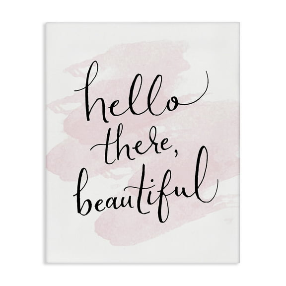 Stupell Industries Hello There Beautiful Beauty & Fashion Painting Gallery Wrapped Canvas Art Print Wall Art, 16 x 20