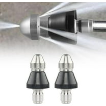 1/4 Inch Sewer Jetter Nozzle Kit | High-Pressure Cleaning Sprayer Pipe | 0° Front & 30° Rear Jets | Stainless Steel Unclog Tool