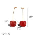 thumbnail image 2 of YANONELRY Cute Sweet Cherry Resin Women Earrings - Y2K Sweet Exquisite Playful Style Trendy Dainty Jewelry - for Women Valentine's Day Earrings Gift, 2 of 5