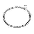 thumbnail image 3 of MKENDN 3-11mm Locomotive Men Punk Rock Stainless Steel Curb Cuban Link Chain Silver Color Bracelet For Women Biker Jewelry, 3 of 5