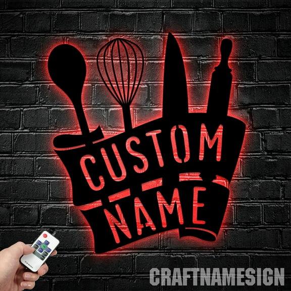 Craftnamesign Custom Kitchen Metal Sign, Kitchen Art, Custom Kitchen Sign, Restaurant Decor