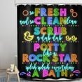 thumbnail image 3 of Kids Inspirational Quotes Shower Curtain Bathroom Set 72Wx72H Inches Funny Cartoon Cute Colorful Motivational Words Rainbow Dots Bath Accessories Classroom Art Home Decor Fabric 12 Pack Hooks, 3 of 5