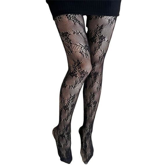 TELOLY Panties Pantyhose Size Tights Stockings Sexy Pattern Ribbon Leggings Floral Print Women's