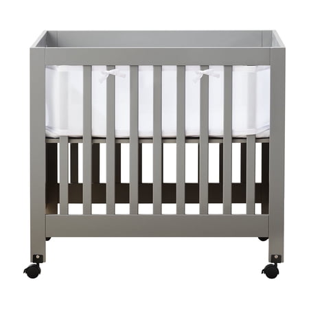 HALO Breathable Mesh Crib Liner for Mini Crib, White