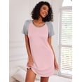 thumbnail image 3 of Ekouaer Nightgowns for Women Cotton Sleep Shirts Short Sleeve Nightshirt Crew Neck Night Gown Comfy Sleepwear Nightdress, 3 of 6