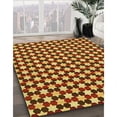 thumbnail image 3 of Ahgly Company Machine Washable Indoor Round Transitional Golden Brown Yellow Area Rugs, 5' Round, 3 of 7