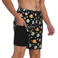 thumbnail image 2 of Sikiie Watercolor Space Planets Print Men's Double Layer Swimming Trunks, Adjustable Waistband and Pockets Sports Swimming Trunks, Beach Swimwear-Large, 2 of 6