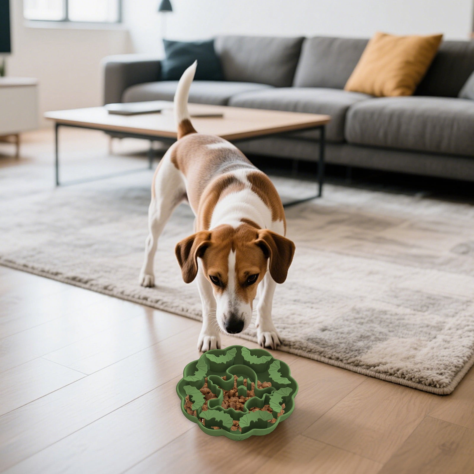 Pet Slow Feeder Bowl Silicone Dog Cat Food Bowl Anti Choking Maze Feeding Dish with Suction Base Non Slip Healthy Eating Dish for Small Medium Dogs Cats Feeding Training Bowl