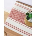thumbnail image 2 of Boho Long Dining Table Runner with Tassels 14x90 Inches, Rust Brown & Cream | Woven Washable Dresser Scarf | Farmhouse TV Stand TableTop Cover with Fringe, 2 of 9