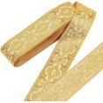 thumbnail image 6 of 7.66 Yards Gold Jacquard Ribbons Trim 0.39 Inch Boho Woven Trim Ethnic Floral Ribbon Embroidery Polyester Flat Ribbon for DIY Craft Clothing Accessories Decorations diy Gold, 6 of 9