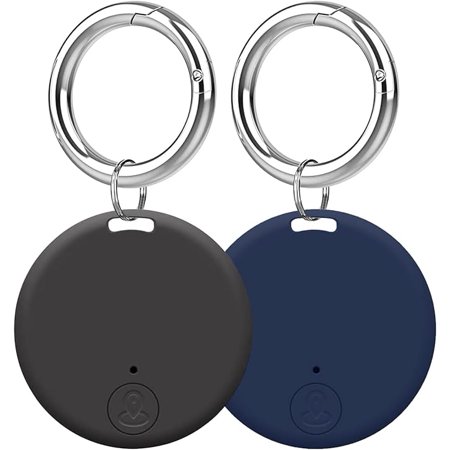 Mini GPS Tracker, Key Item Finder Locator,No Monthly Fee App for iOS/Android 2023 Latest,Portable Anti-Lost Bluetooth Tag Item Tracker for Luggages/Kids/Pets/Phone/Wallet/Bag-2Pcs-Black+Blue