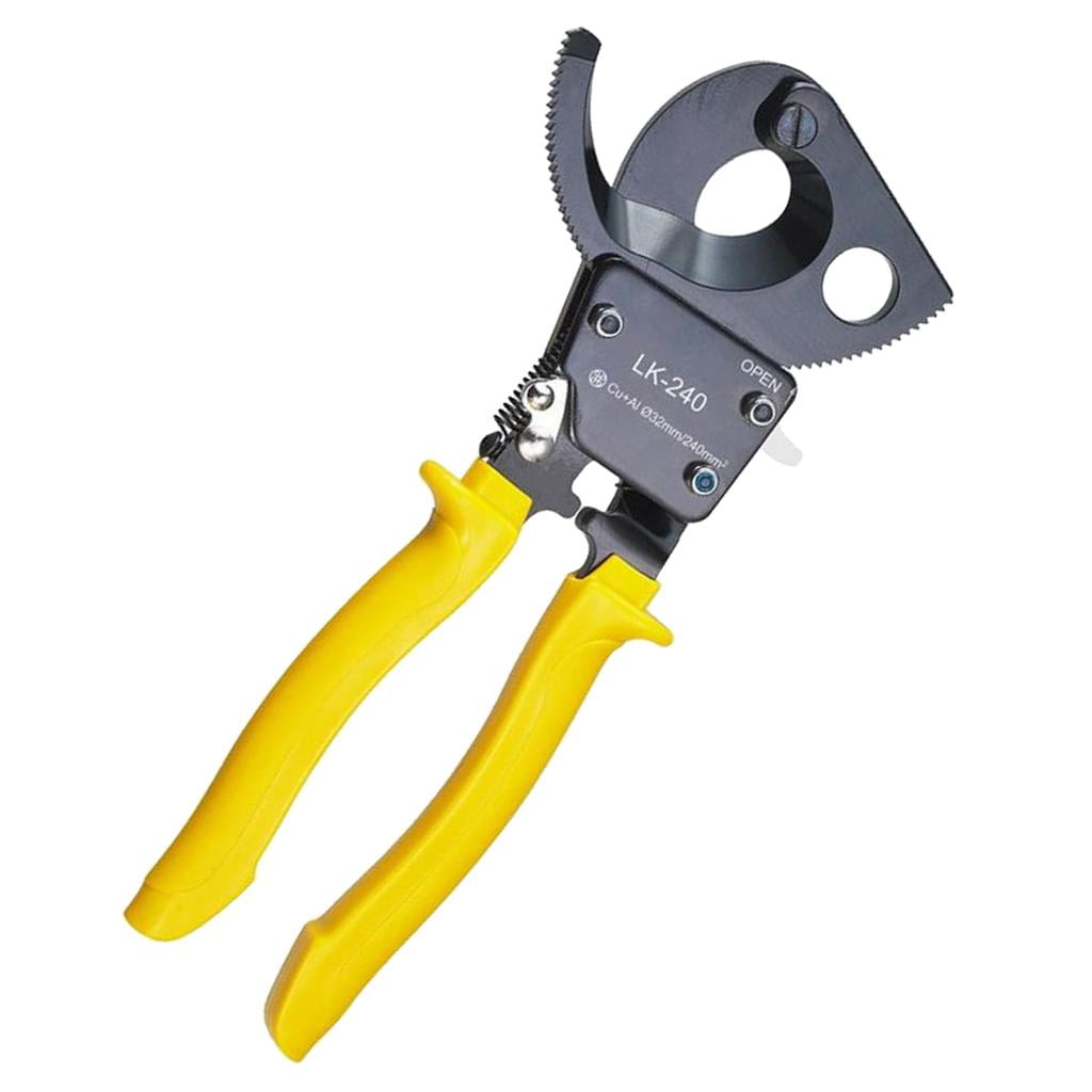 Nishiyuenyi 240mm² Ratchet Cable Wire Cutter Professional Heavy Duty Wire Cutter Hand Tool for Cutting Copper and Aluminum Cable