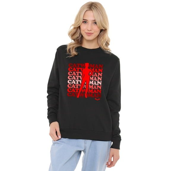 Batman Catwoman In Red Women's Crew Sweatshirt