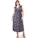 thumbnail image 1 of Vestido estampado de paisley Roman Fashion Tallas Extras 8802X-11 Azul marino 42, 1 of 5