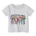 thumbnail image 3 of Toddler Girls T-Shirts Mother'S Day Bows Print Multicolor Round Neck Short Sleeve Tee Kids Boys Girls Summer Casual School Home Everyday Wear Stylish T-Shirts，3 -4 Years, 3 of 3
