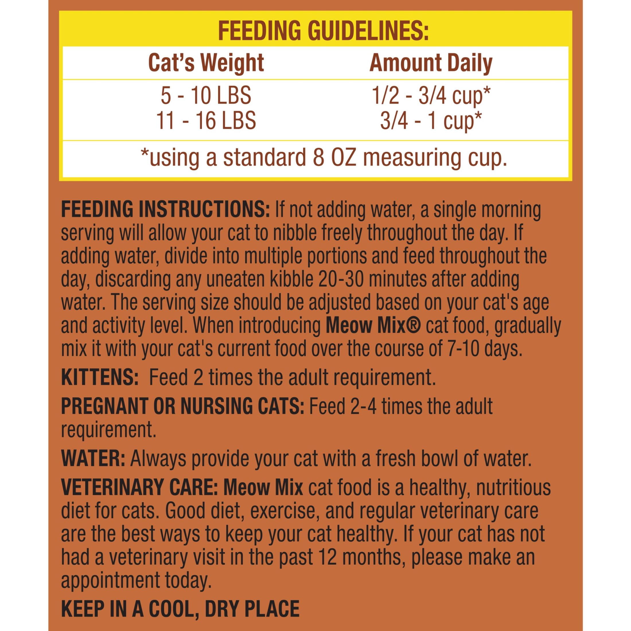Meow Mix Gravy Coated Kibble Mix, Chicken Flavor Dry Cat Food, 13.5 Lb. Bag