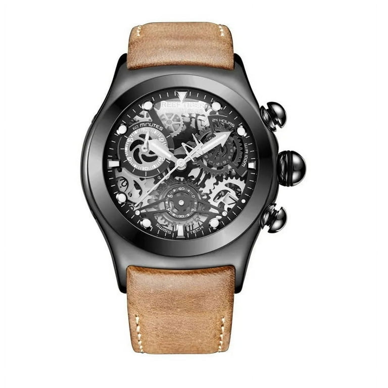 値下げ　REEF TIGER クロノグラフ 時計 Reef Tiger/RT Mens Sport Watches with Chronograph Skeleton