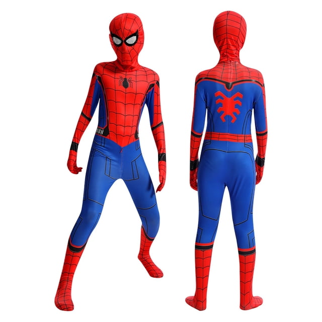 Disfraz de araña de superhéroe para niños, disfraz de Halloween, mono de licra 3D para niños, niñas y niños, regalo de disfraz de araña