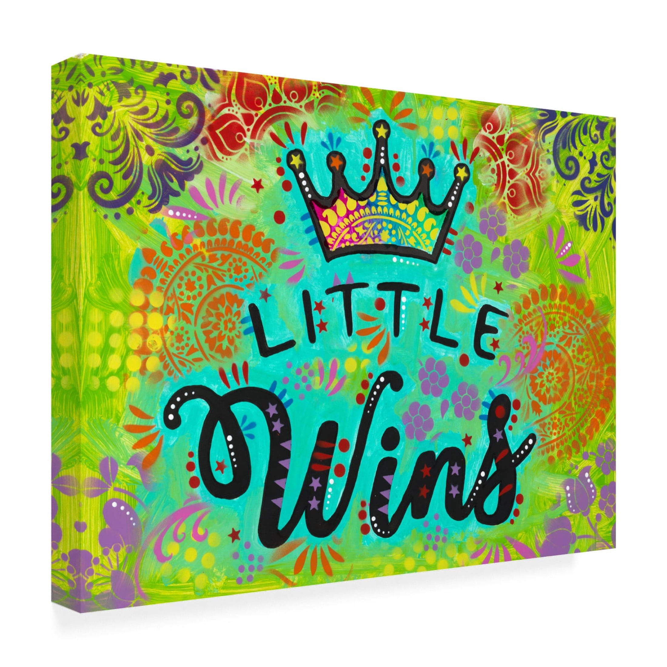 Canvas Wall Art - Dean Russo 'Little Wins' Wall Art for Living Room, Bedroom, or Office Décor by Trademark Fine Art - 19 x 14 Inches