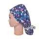 thumbnail image 1 of Gorro quirúrgico de pelo largo con ECG, gorro esmerilado, gorro con hebilla de algodón puro estampado para mujer, 1 of 3