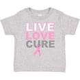 thumbnail image 3 of Inktastic Live Love Cure Breast Cancer Boys or Girls Toddler T-Shirt, 3 of 5