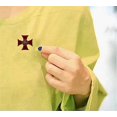 thumbnail image 5 of Broche con insignia de Cruz de los Caballeros Templarios, accesorio de ropa con diseño creativo de dibujos animados (metal, sin gemas)., 5 of 5