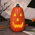 thumbnail image 3 of Dserhfy Halloween Pumpkin Lantern Battery Operated Plastic Pumpkin Statue Light Up Pumpkin Lamp Halloween Home Table Decor, 3 of 8