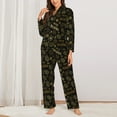 thumbnail image 2 of Sikiie Gold Pinecone Merry Christmas Pajamas for Women Set, Womens Pajama Sets, Lounge Sets for Women, 2pjs for Women-Small, 2 of 7