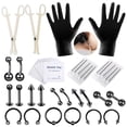 thumbnail image 3 of Kit de 42 piezas para piercings de tatuajes, anillos para cejas, ombligo, labios, nariz y lengua, 3 of 5