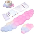 thumbnail image 1 of LAICAIW Cloud Wrist Rest Set for Keyboard and Mouse, Includes Cute Coaster, with Computers and Laptops（Colorful Set）, 1 of 7