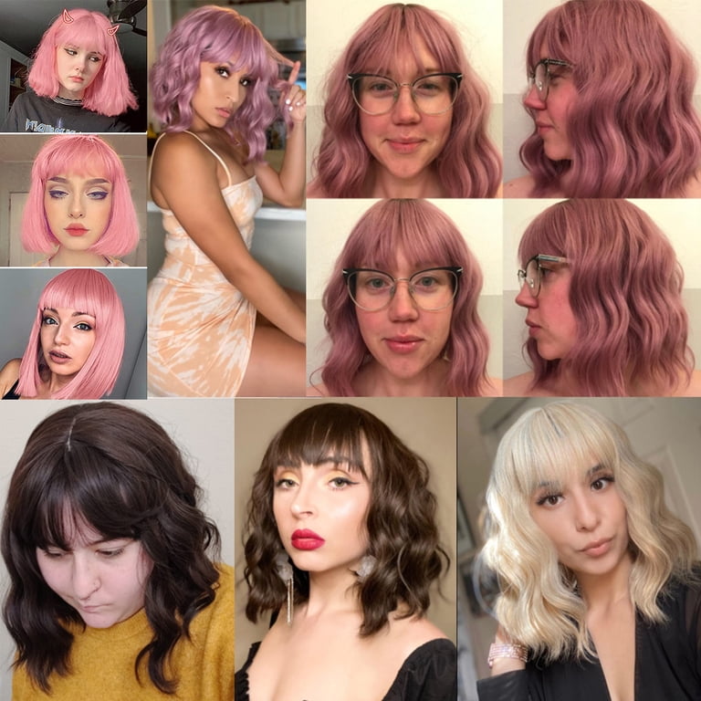 SEGO Short Bob Wig with Bangs for Women Shoulder Length  display picture 3