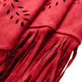 thumbnail image 5 of QQAMB Women's Shwal Fall Winter Trendy Faux Suede Fringed Shawl Wrap Hollow Stole Cape Scarf with Long Tassels, 5 of 7