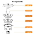 thumbnail image 2 of Zzistar 2 Pack Chafing Dish Buffet Set, 5QT Stainless Steel Round Chafing Dishes for Buffet with Lid Holder & Glass Lid, Buffet Servers and Warmers for Parties, Wedding Silver,, 2 of 7
