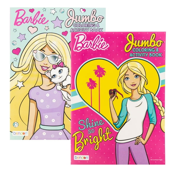 BARBIE Coloring Book 2 Title, for Learning Activity Drawing, 80 Pages, 2-Pack