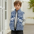thumbnail image 7 of Xixirimido Ethnic Tribe Elephants Pattern Kids Zip-up Vest for Girls Boys Sleeveless Fleece Vest with Pockets Stand Collar Jacket Kids Fall Winter Outwear for 4T, 7 of 7