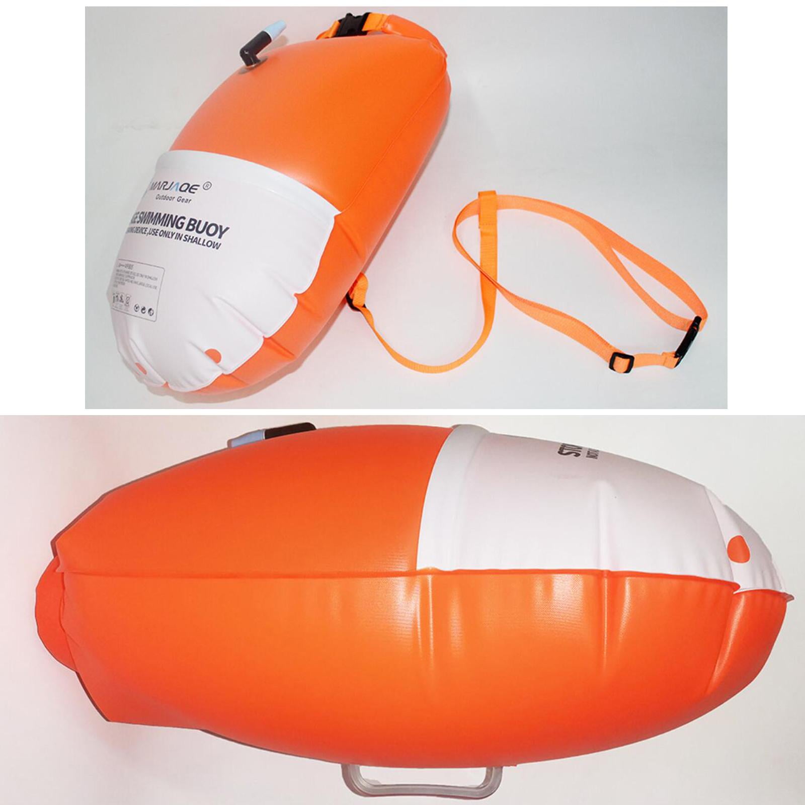 Axioma 20L Waterproof Swim Bouy with Storage Space Inflatable Dry Bag Bright Color Swim Orange