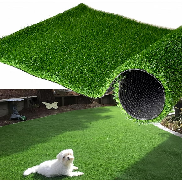 SUWUYUE Artificial Grass Dog Mat, Potty Training Rug and 0.7" Fake Grass Turf, Easy to Clean Synthetic Mat Astroturf with Drainage Holes Faux Th