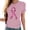 Pink, variant on Sexlip Breast Cancer Shirts for Women Breast Cancer Awareness Short Sleeve Crew Neck Shirt Pink Ribbon Graphic Tops Red XXXL