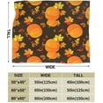 thumbnail image 3 of Fall Throw Blanket Autumn Pumpkin Blanket Thanksgiving Decor Soft Orange White Pumpkins Fleece Flannel Throws Cozy Plush Fall Decor Throw Blanket for Living Room Couch Sofa Bed Adults Kids 60"x50", 3 of 7