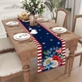 thumbnail image 4 of Linen Watercolor Red White and Blue American Flag Stars Table Runner 90 Inches Long 4th of July Memorial Day Veterans Day Patriotic Decoration and Supplies for Home, 4 of 6