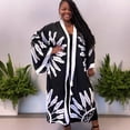 thumbnail image 3 of Womens Boho Chic Black Feathered Kimono, 3 of 4
