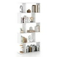 thumbnail image 1 of Costway 1 PC 5-Tier Bookshelf Geometric S-Shaped Bookcase Room Divider Storage Display Shelf, 1 of 9