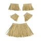 thumbnail image 5 of Falda de hierba de 5 piezas, disfraz hawaiano de fantasía, ajustable, elástica para disfraz papel rafia, 5 of 8