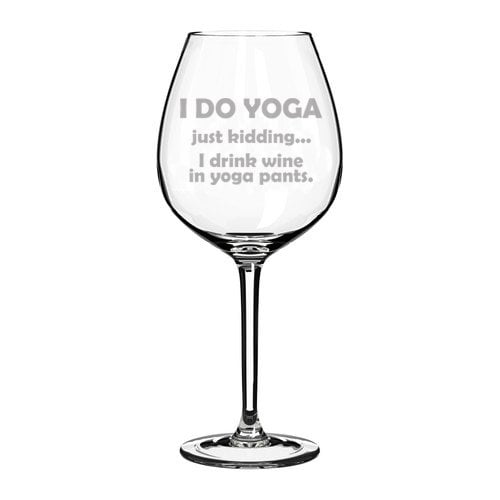 21 oz Let that Shit Go Funny Wine Glass Yoga Budda Best Friend Gift for Women 