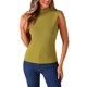 thumbnail image 4 of Blusa sin mangas de cuello alto INSPIRE CHIC para mujeres, verano, tejido de punto acanalado, 4 of 6